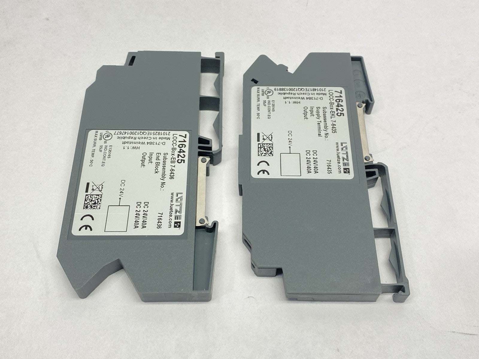 716425 | Lutze LOCC-Box-ES 7-6425 Supply Terminal And End Block 40A - New – Open box - Maverick Industrial Sales