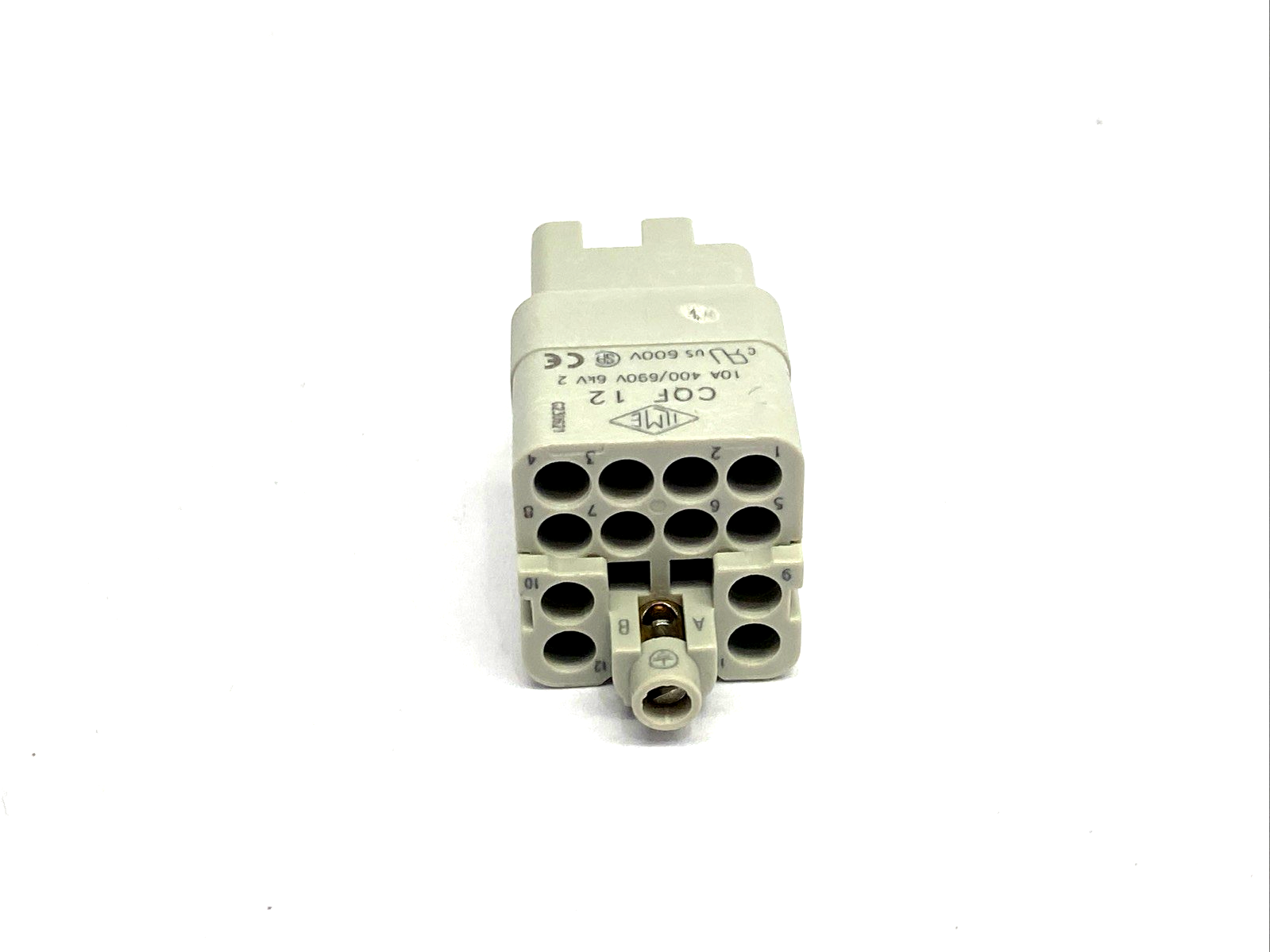 CQF 12,CQF-12 | ILME CQF 12 Female Crimp Connector Insert 12-Pole + PE 10A LOT OF 6 - New - Maverick Industrial Sales