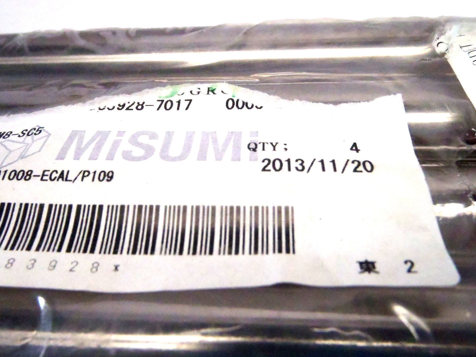 Misumi SFU25-375-M8-SC5 Precision Linear Shafts One End Tapped WF LOT OF 4 - Maverick Industrial Sales
