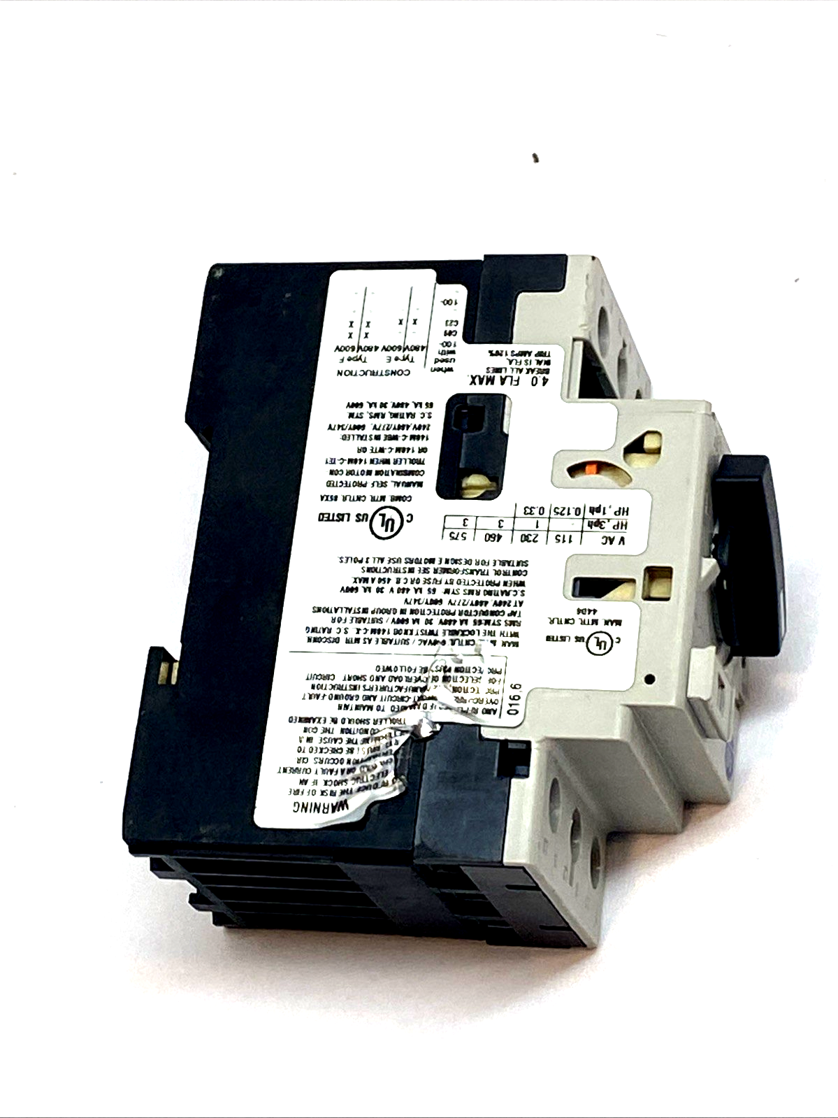 140M-D8E-B40 | Allen Bradley Motor Protection Breaker 2.5-4A 3-Pole SER C - For parts or not working - Maverick Industrial Sales