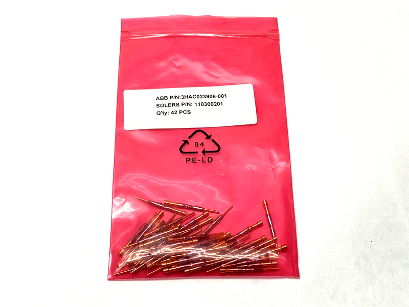 ABB 3HAC023906-001 Contact Pin AWG 20-18 0,5-0,82mm PKG OF 42 - Maverick Industrial Sales