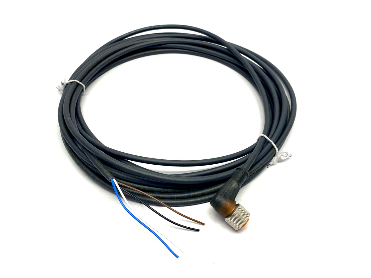Lumberg RKWT 4-225/5 M Cordset, M12 Right Angle Female 4-Pin 5m - Maverick Industrial Sales