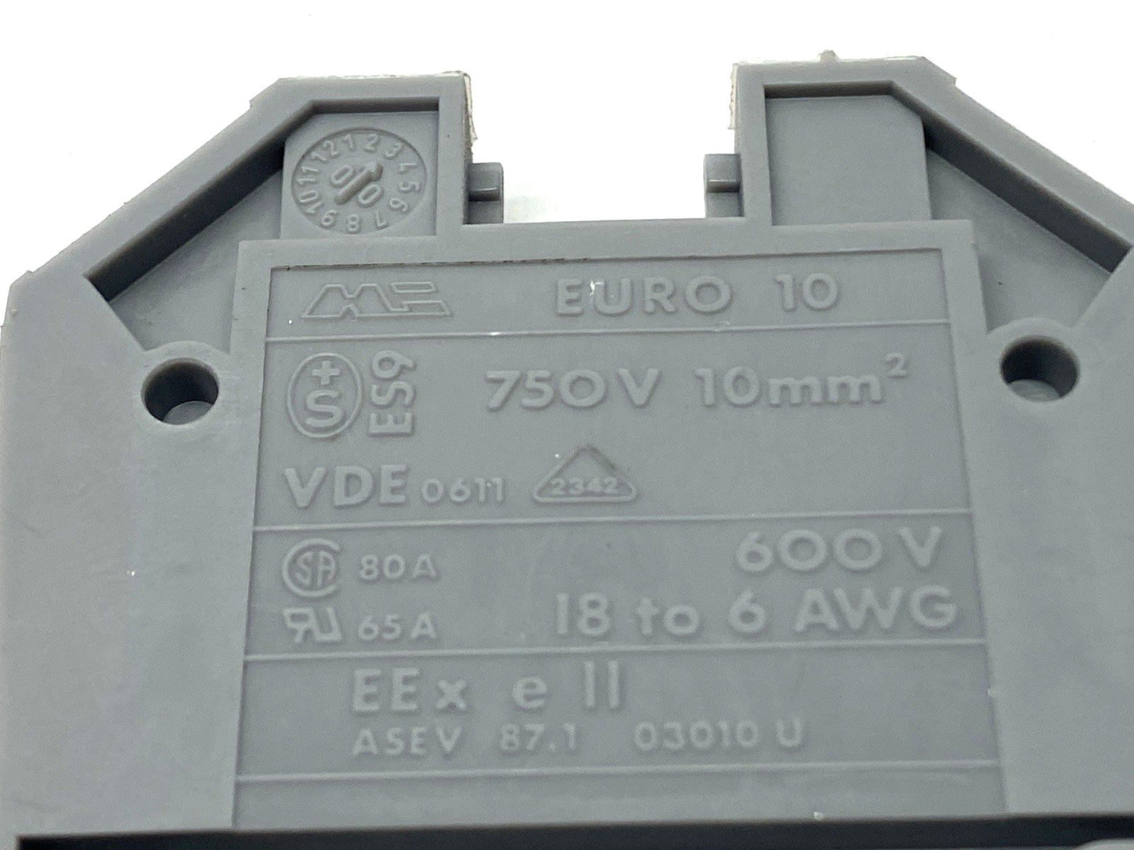 Morsettitalia Euro 10 Single Level Terminal Block 10 Square mm LOT OF 9 - Maverick Industrial Sales