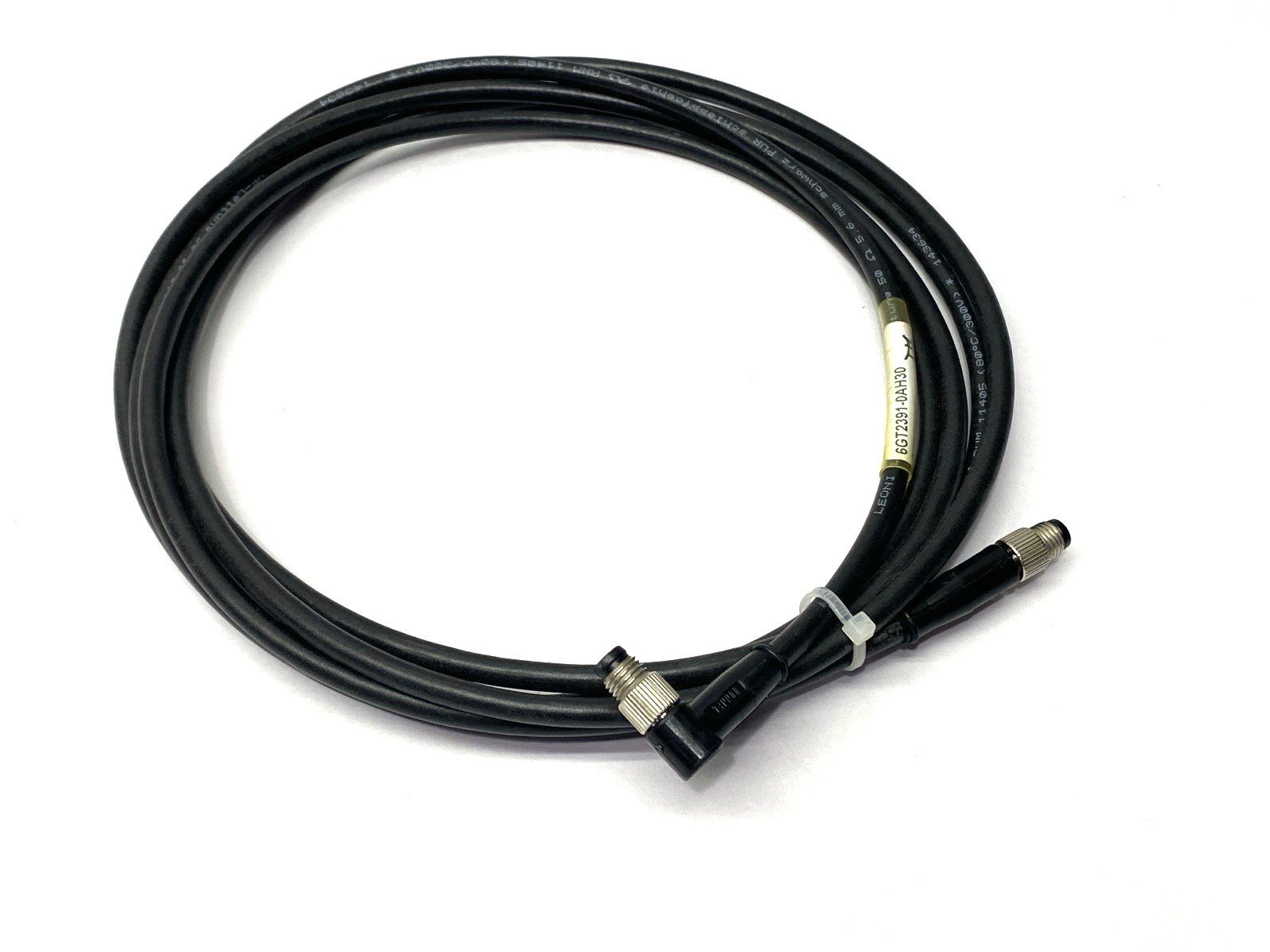 Siemens 6GT2391-0AH30 Double Ended Cordset M8 Straight to M8 Right Angle Male 3m - Maverick Industrial Sales