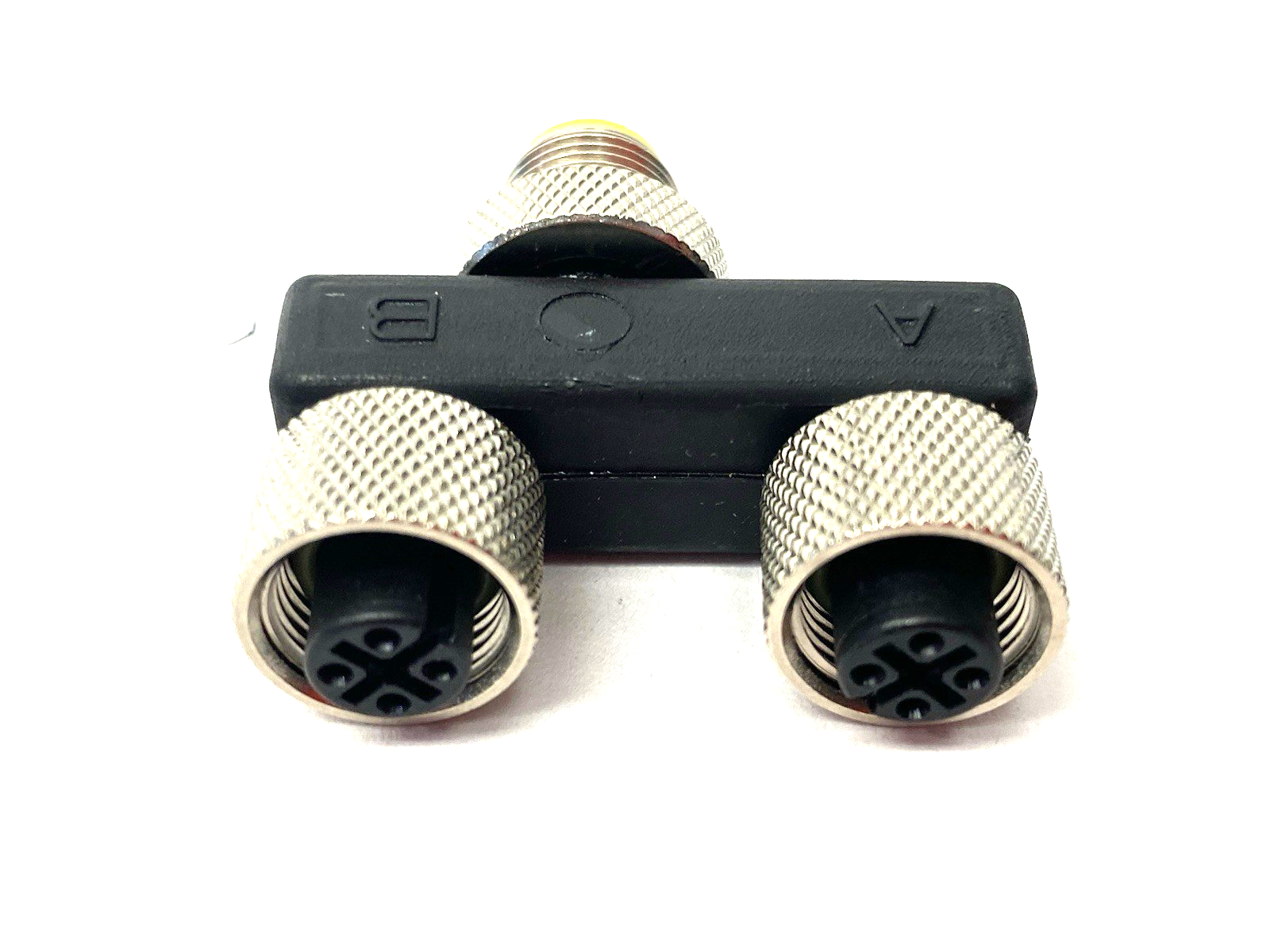 Lumberg ASBS 2 M12-S2326 Y-Shape Micro Splitter Connector M12 4-Pin 600000113 - Maverick Industrial Sales