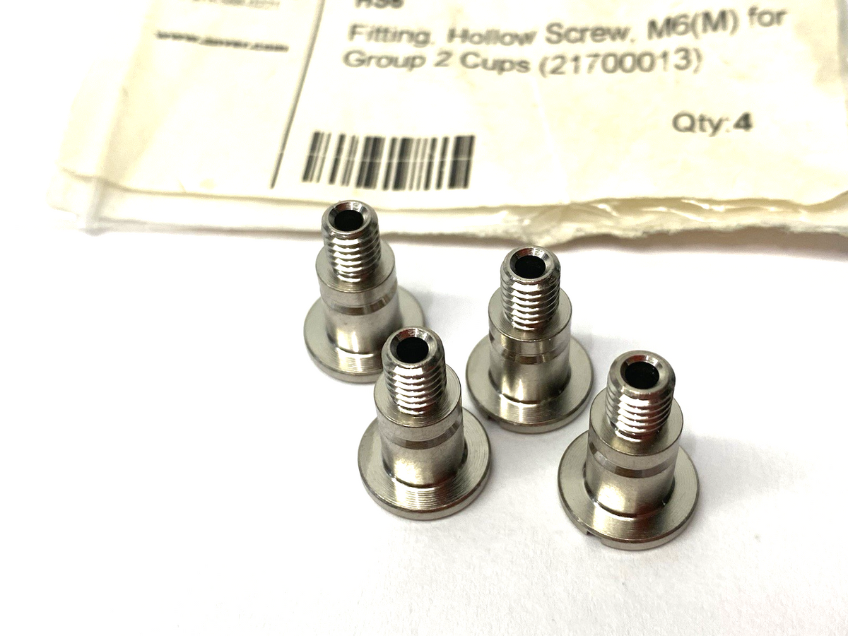 HS6 | Anver Hollow Screw Fitting M6 for Group 2 Cups 4-Pack - New – Open box - Maverick Industrial Sales