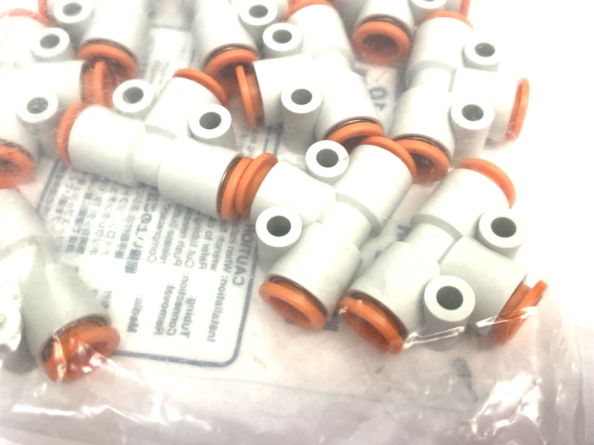 KQ2T09-00A | SMC Pneumatic One-Touch Union Tee Fitting, 5/16" Tube OD, 10-PACK - New - Maverick Industrial Sales
