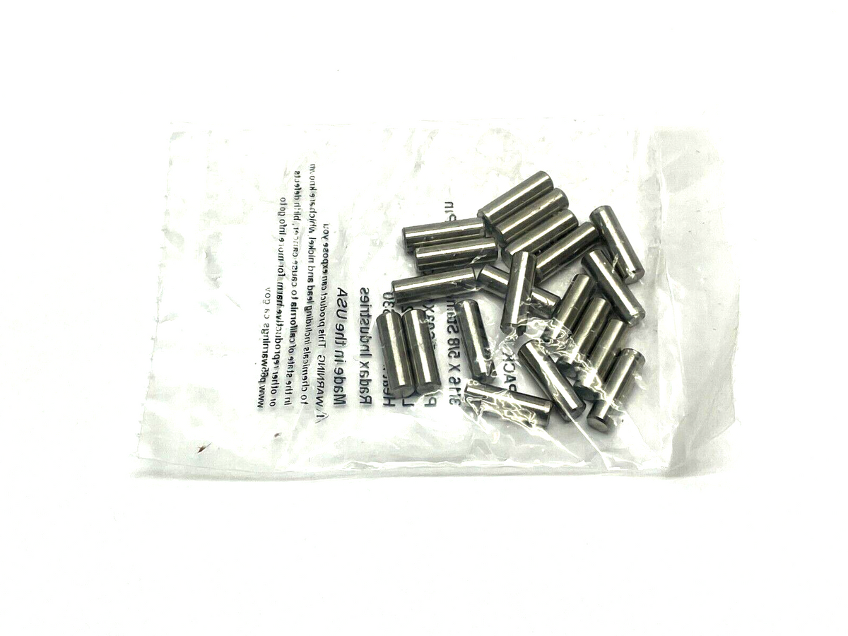 18-8 Stainless Steel Dowel Pin 3/16" Diameter 5/8" Long PKG OF 40 - Maverick Industrial Sales