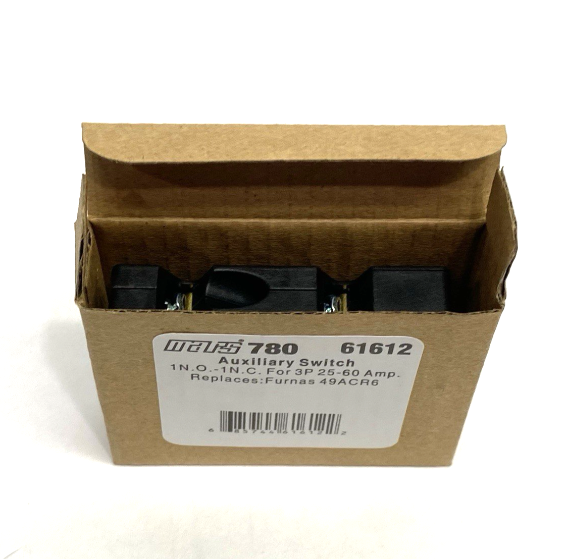 61612 | Mars Auxiliary Switch 1N.O. - 1N.C. for 3P 25-60Amp, Furnas 49ACR6 - New – Open box - Maverick Industrial Sales