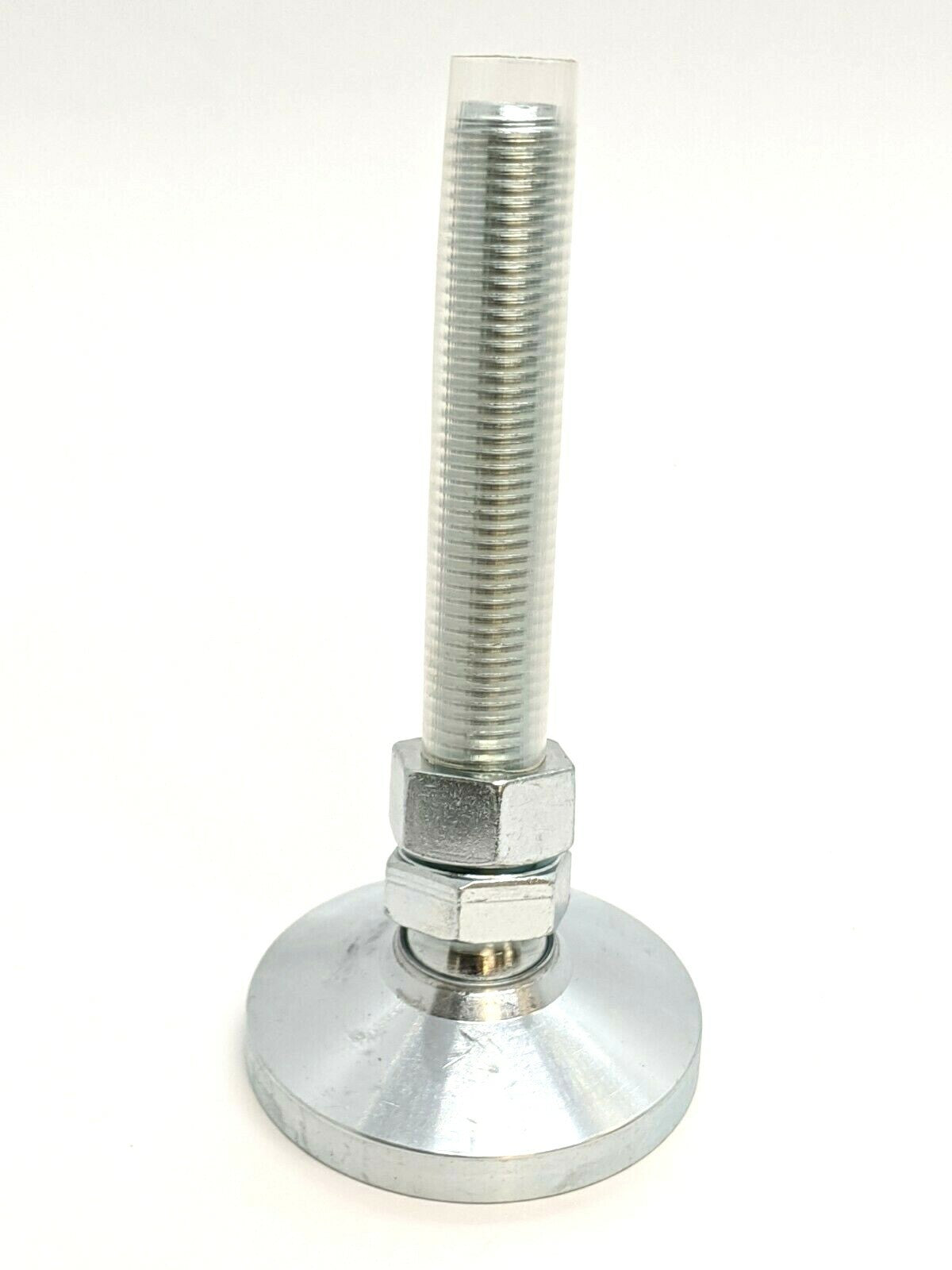 MiSUMi LEMNT16-100 Rotary Adjuster Feet 100mm Screw Length, M16, 64mm Feet Dia. - Maverick Industrial Sales