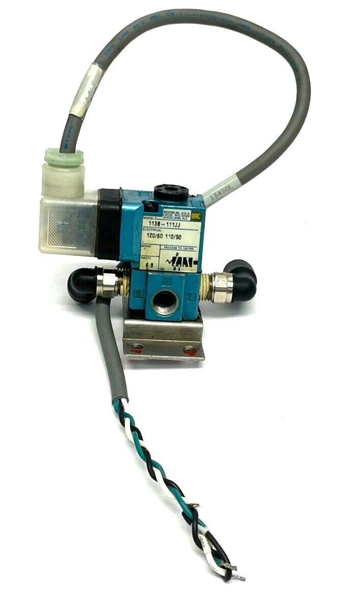MAC Valves 113B-111JJ Solenoid Valve w/ Canfield P5167-1661000 MPC Type 6 20" - Maverick Industrial Sales