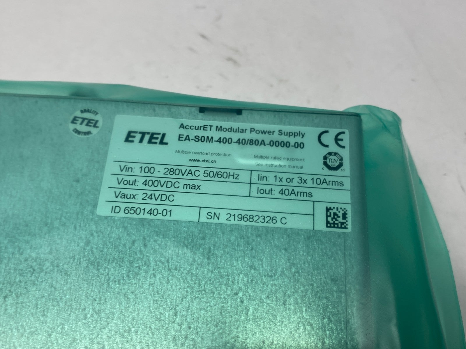 ETEL EA-S0M-400-40/80A-0000-00 AccurET Power Supply Unit 650140-01 - Maverick Industrial Sales