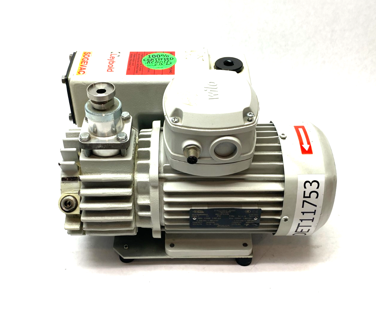Leybold SV16B SOGEVAC Rotary Vane Vacuum Pump - Maverick Industrial Sales