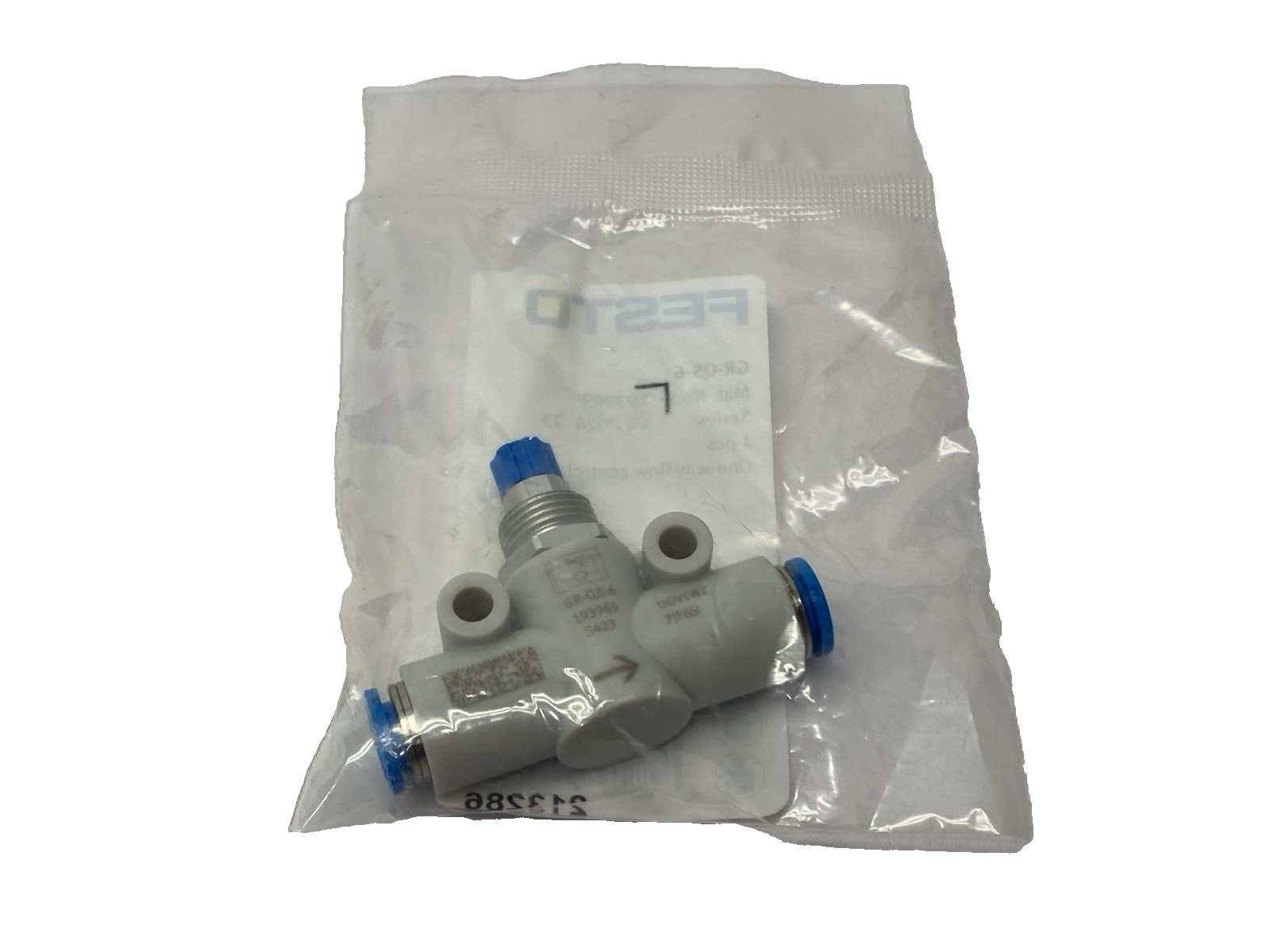 Festo QR-QS-6 One-Way Flow Control Valve 193969 LOT OF 2 - Maverick Industrial Sales