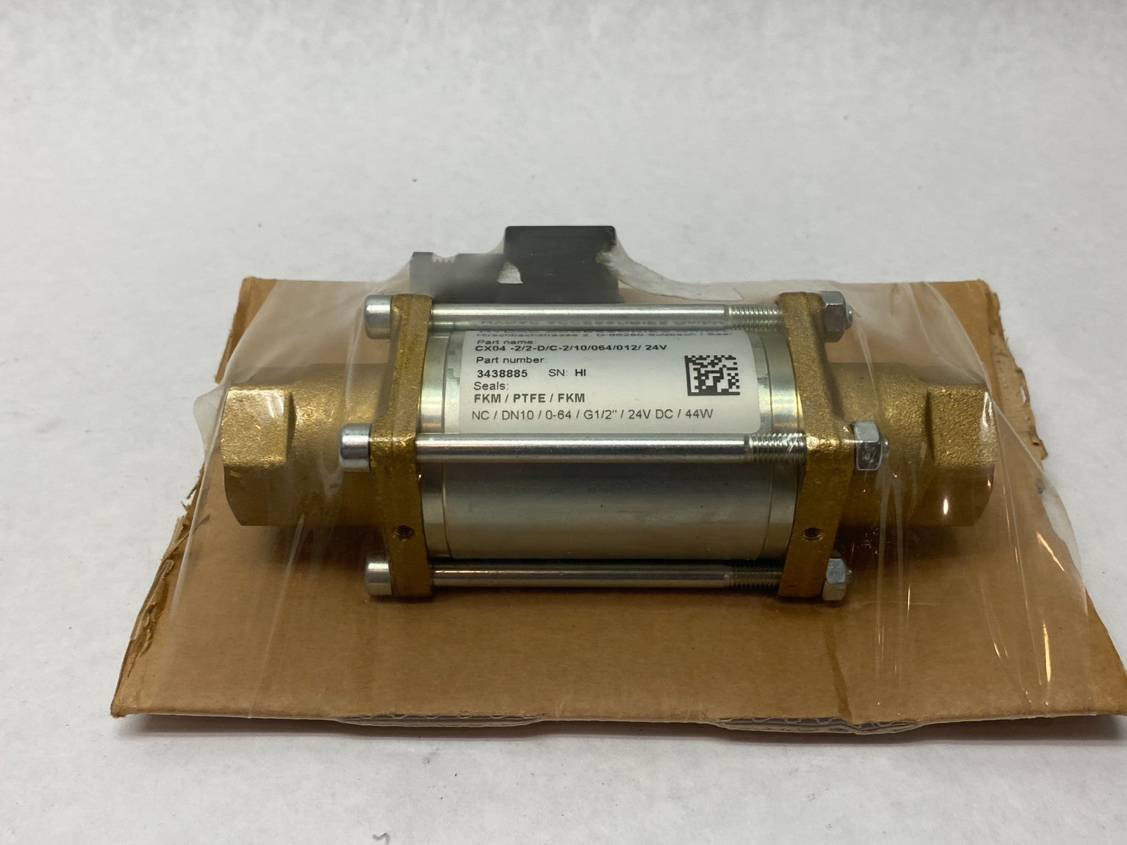 Hydac 3438885 Coaxial Valve Direct Acting 2/2 Way CX04-2/2-D/C-2/10/064/012/24V - Maverick Industrial Sales