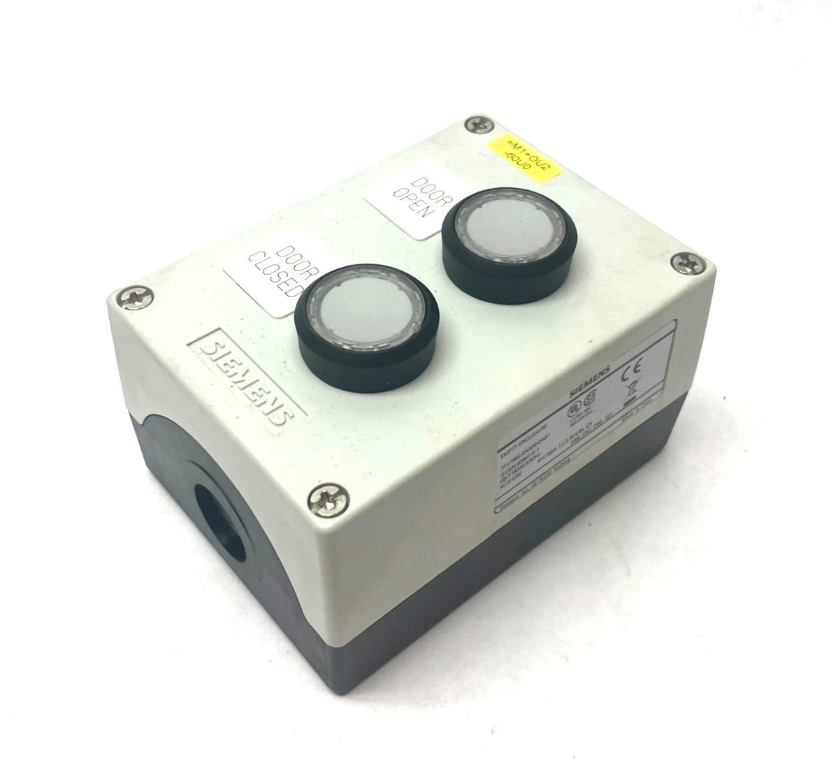 Siemens 3SU1802-0AA00-0AB1 Pushbutton Enclosure Assembly w/ 2x White Illuminated - Maverick Industrial Sales