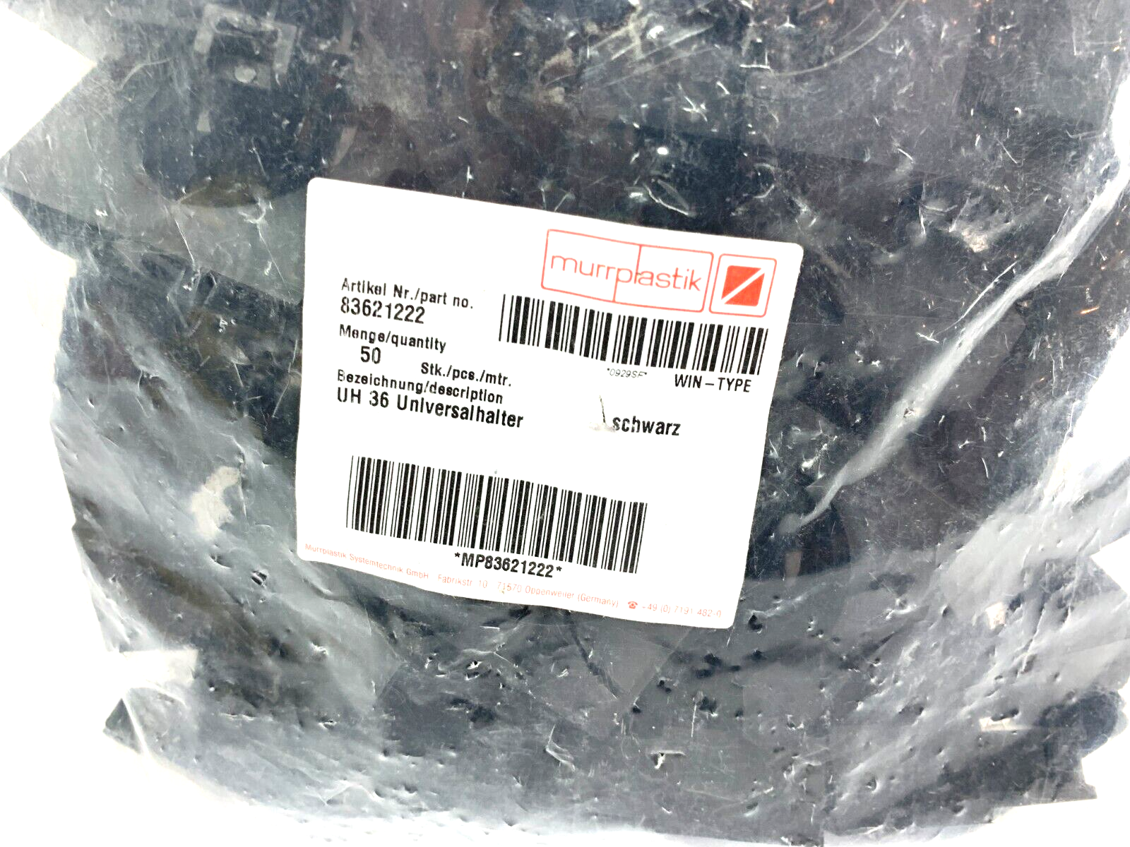 Murrplastik 83621222 Snap-In Conduit Holder PACK OF 50 - Maverick Industrial Sales
