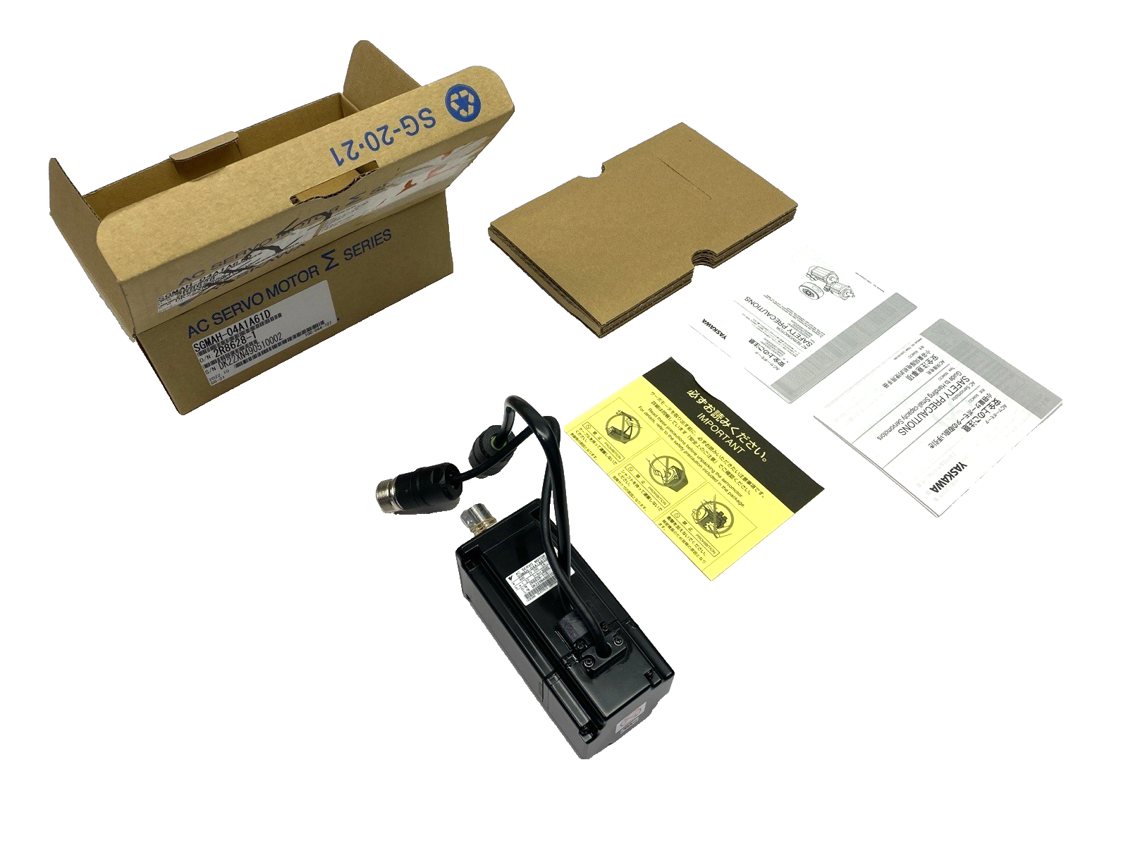Yaskawa SGMAH-04A1A61D AC Servo Motor 1.27Nm 3000rpm 400W 200V 2.8A - Maverick Industrial Sales
