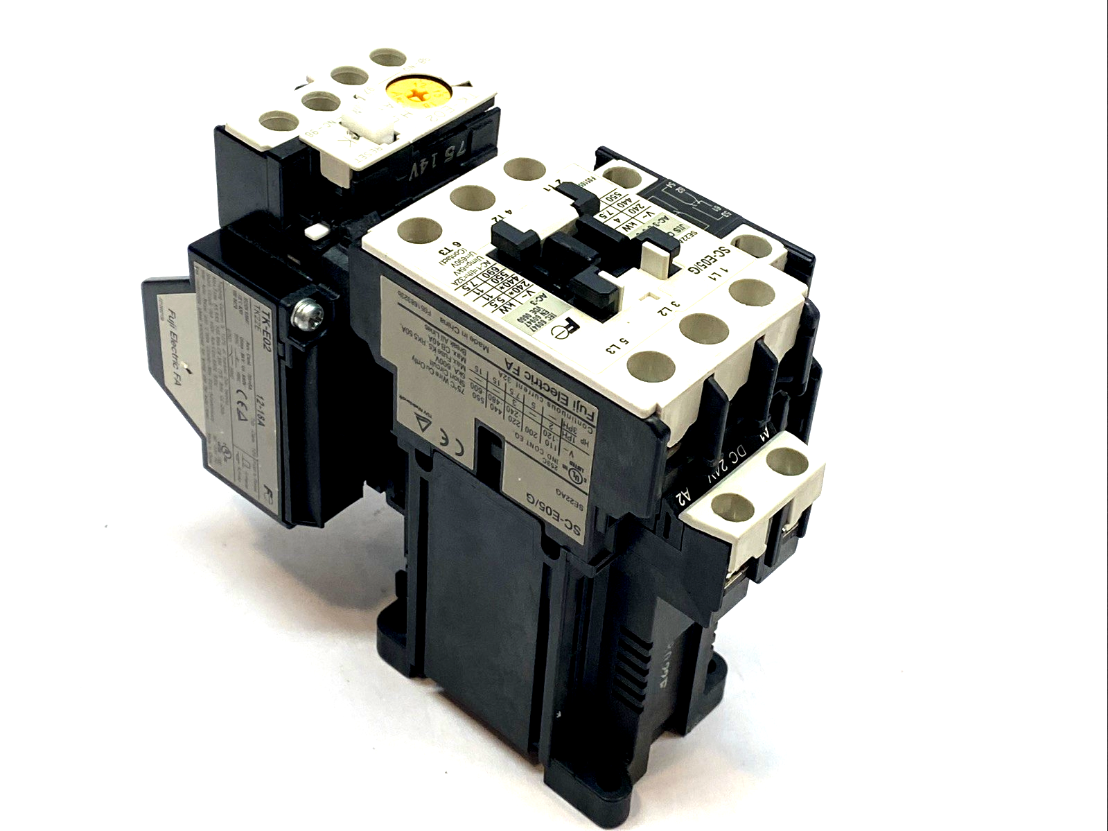 SC-E05/G | Fuji Electric Contactor w/ TK-E02 Overload - 3-Phase Motor Starter - Used - Maverick Industrial Sales
