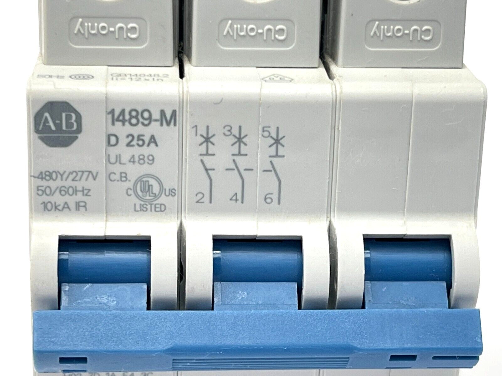 1489-M3D250 | Allen Bradley Ser. D Circuit Breaker 25A 3-Pole D-Curve - Used - Maverick Industrial Sales