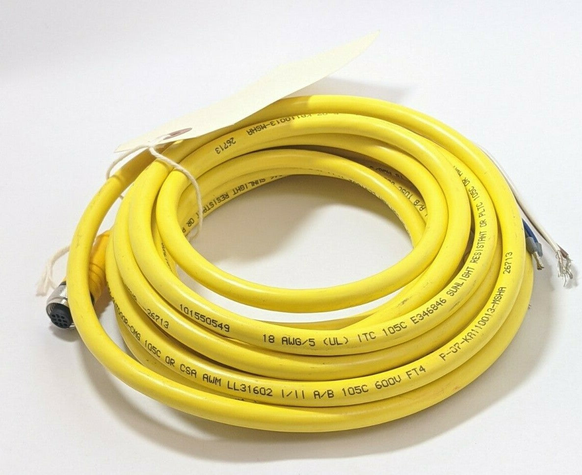 Turck RKC 4.5T-10/CS10288 Eurofast M12 5 Pin Female Straight 10m Cordset U-46675 - Maverick Industrial Sales