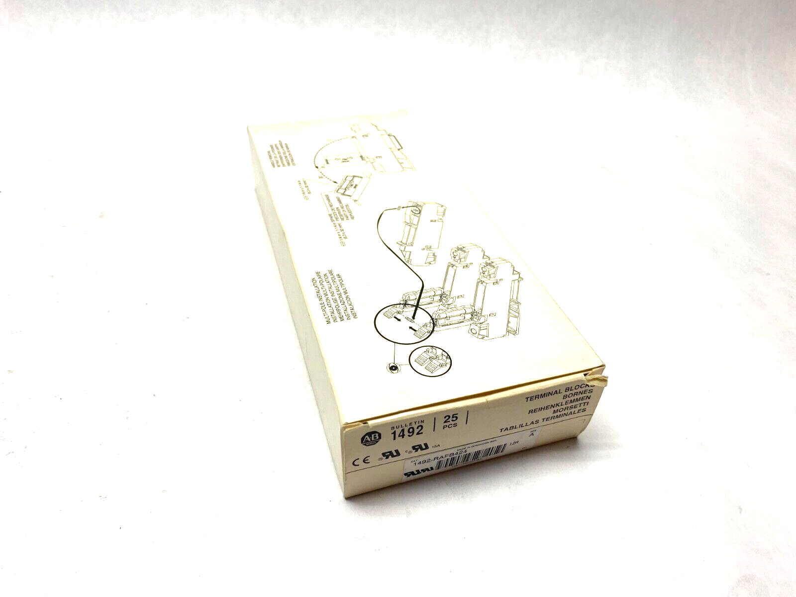 Allen Bradley 1492-RAFB4 Ser. A Fuse Holding Terminal Block Black BOX OF 25 - Maverick Industrial Sales
