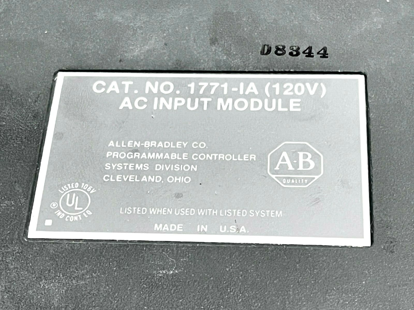 Allen Bradley 1771-IA AC Input Module 120V LOT OF 3 - Maverick Industrial Sales