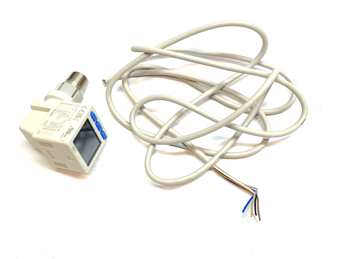 SMC ZSE20CF-V-P-N02L Digital Vacuum Sensor 12-24VDC w/ Cordset - Maverick Industrial Sales