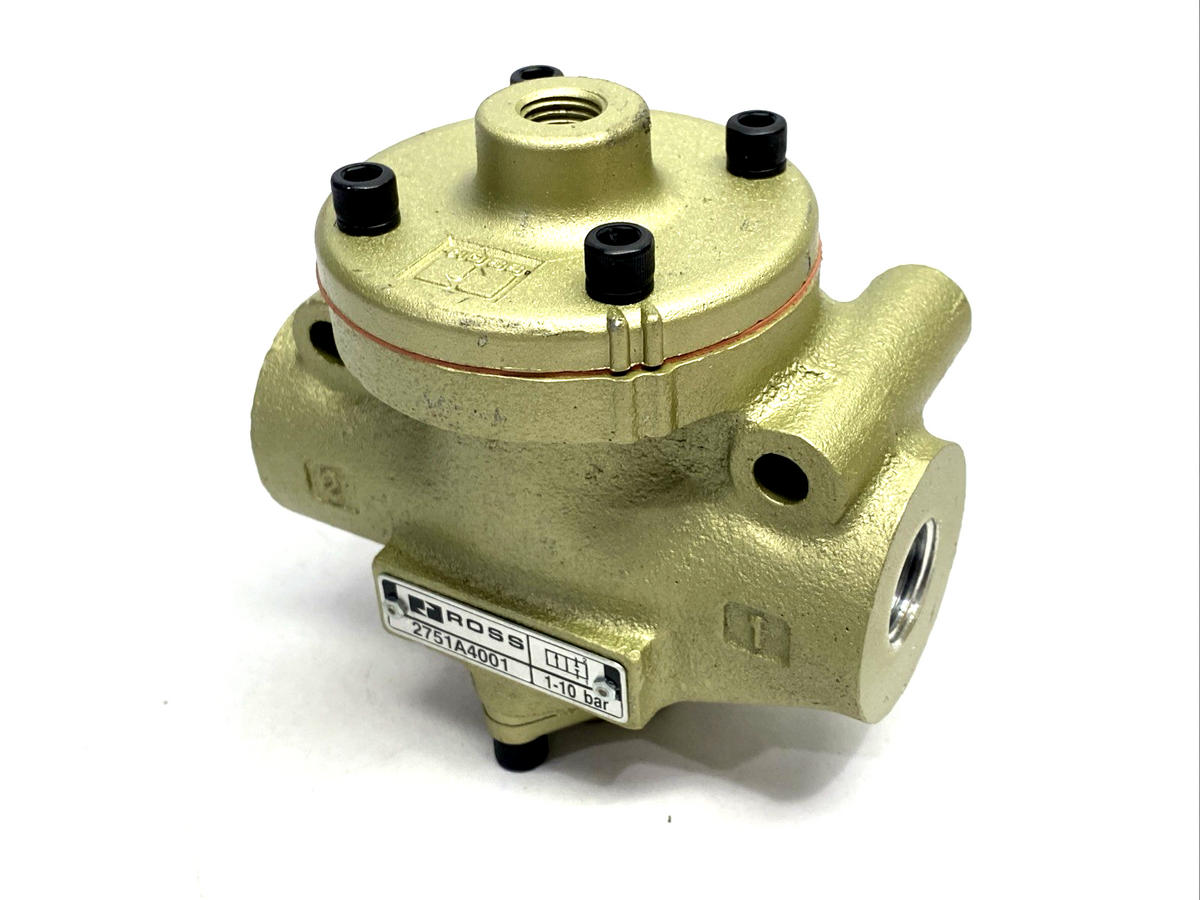 ROSS 2751A4001 Directional Control Inline Poppet Valve 2/2 Single Pilot 1/2" NPT - Maverick Industrial Sales