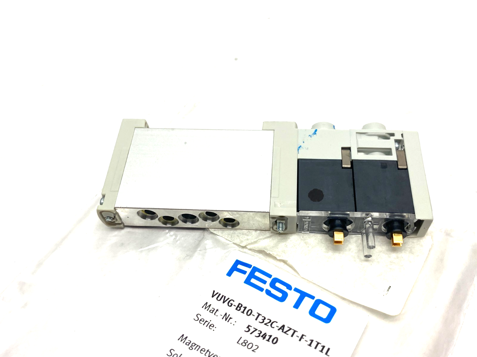 Festo VUVG-B10-T32C-AZT-F-1T1L Solenoid Valve 2-Way Monostable Closed, 573410 - Maverick Industrial Sales