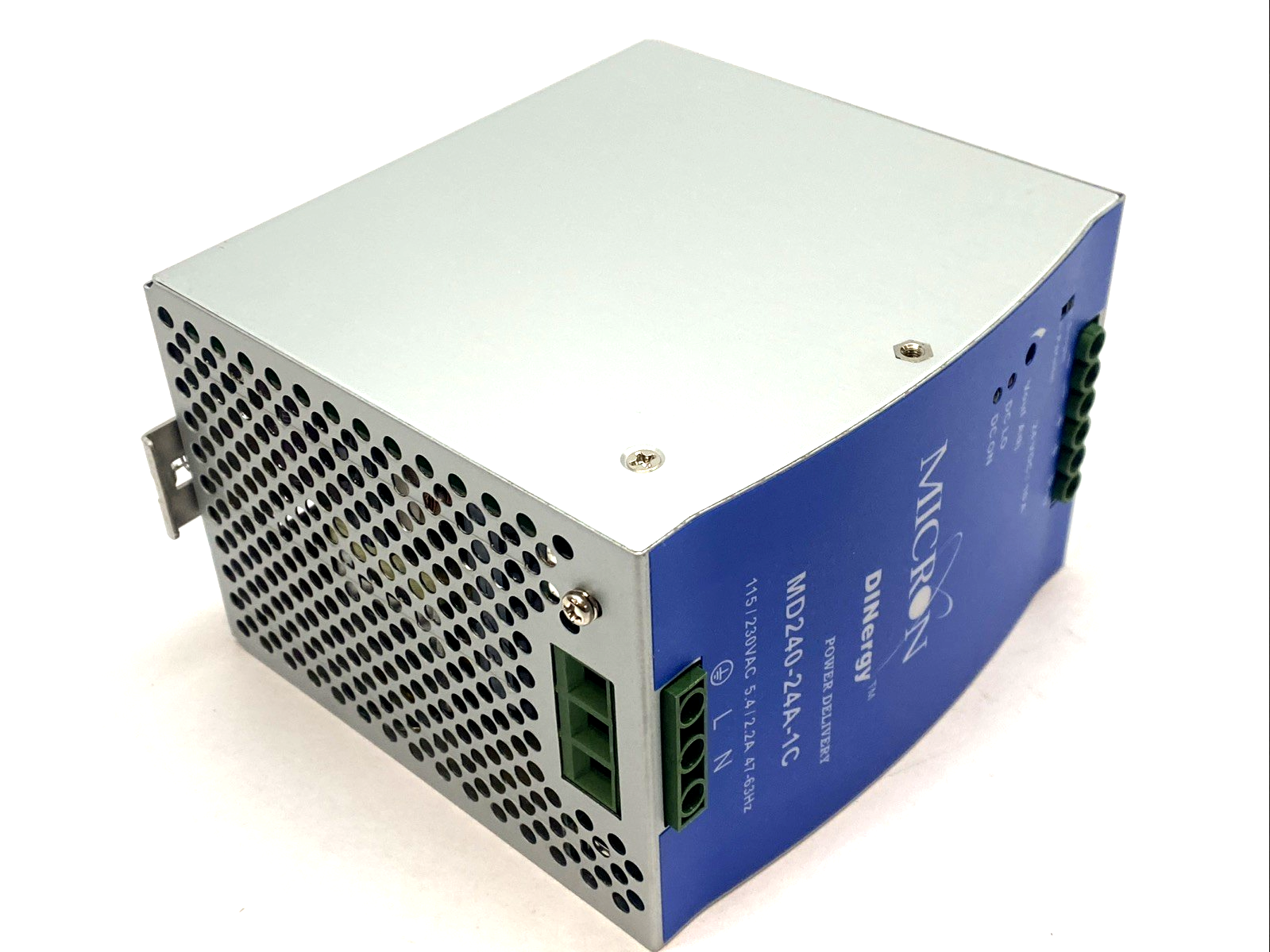 Micron MD240-24A-1C DINergy™ Power Supply, 24VDC 240W Output, Single-Phase - Maverick Industrial Sales