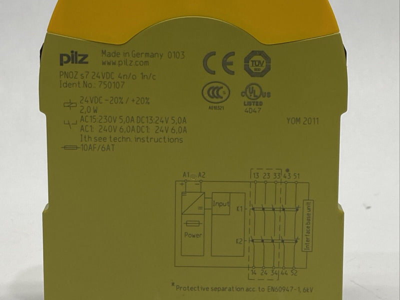 Pilz PNOZ s7 24VDC 4 n/o 1 n/c Safety Relay Module Contact Expansion 750107 - Maverick Industrial Sales