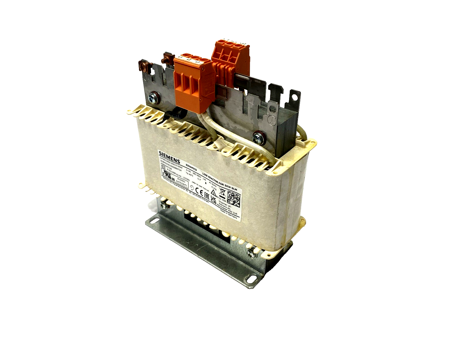 Siemens 6SL3000-0CE15-0AA0 SINAMICS Line Reactor for 5kW Module Input 3-PH 480V - Used - Maverick Industrial Sales