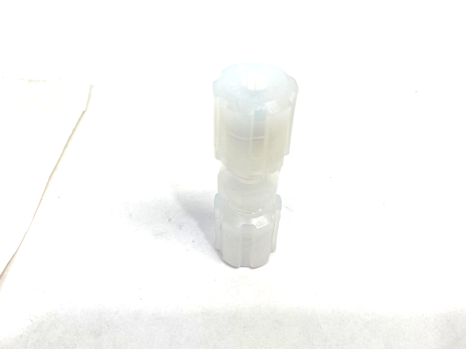 Parker GSC-4 Straight Plastic Connector Clear PFA Panel Mount - Maverick Industrial Sales