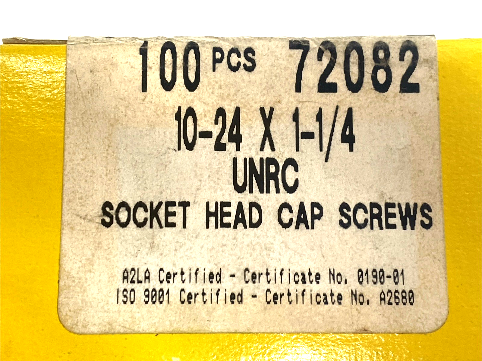 72082 | Holo Krome Socket Head Cap Screw 10-24 X 1-1/4 Alloy Steel - New - Maverick Industrial Sales