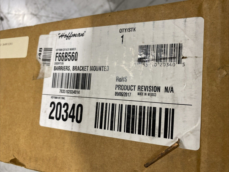 Hoffman F66B560 Bracket Mounted Barriers 20340 783510203405 Opened Box - Maverick Industrial Sales