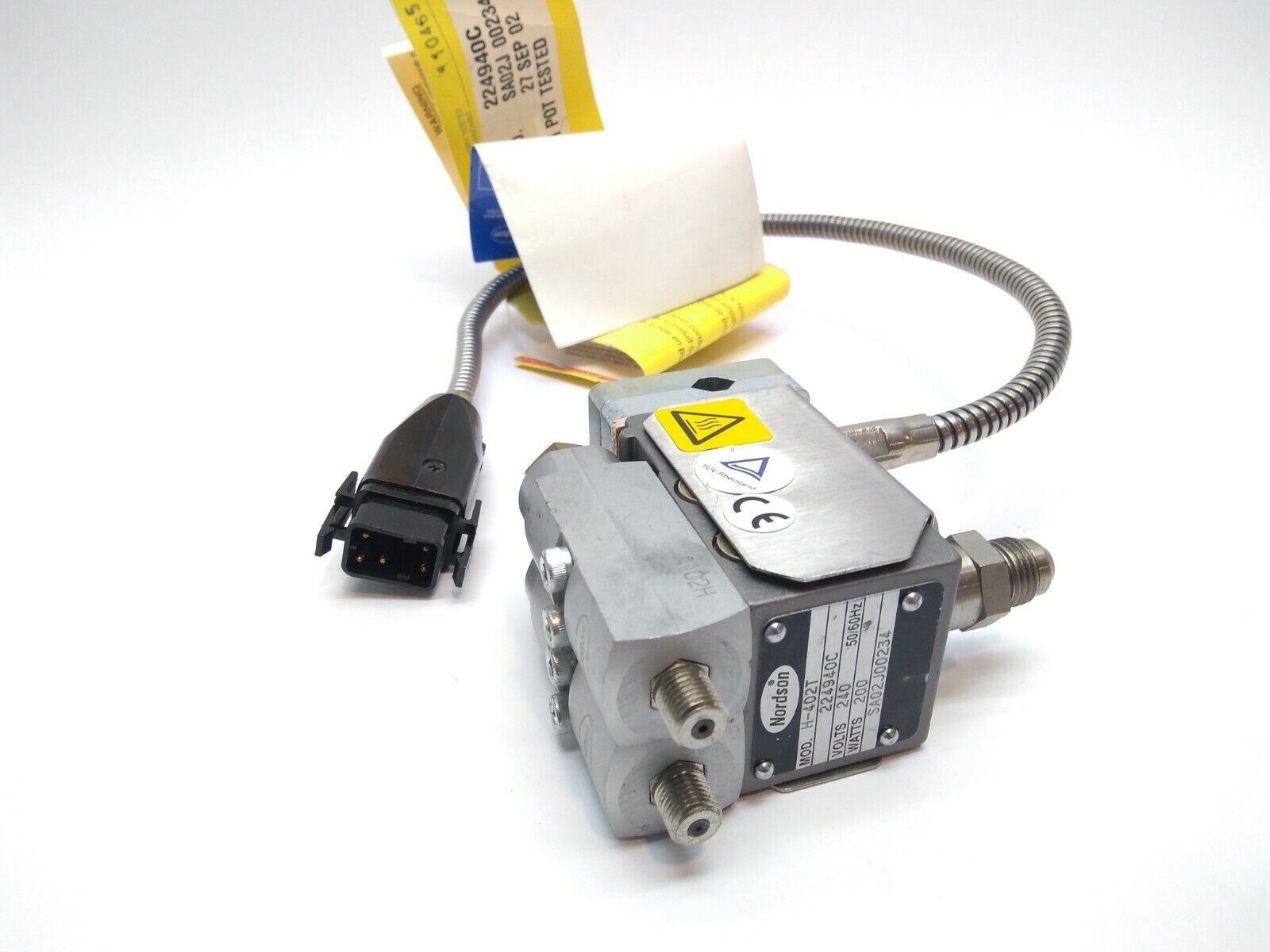 Nordson H-402T 224940C PRO BLUE Dual Hot Melt 240V 200W Adhesive Gun - Maverick Industrial Sales