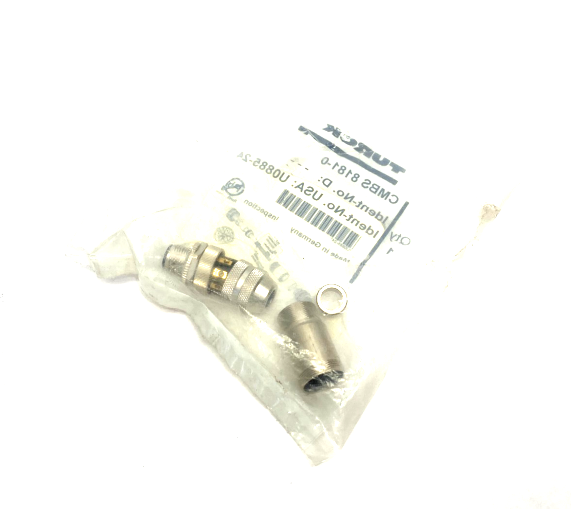 Turck CMBS 8181-0 Eurofast Field Wireable Connector 8-Pin Male M12 U0885-24 - Maverick Industrial Sales