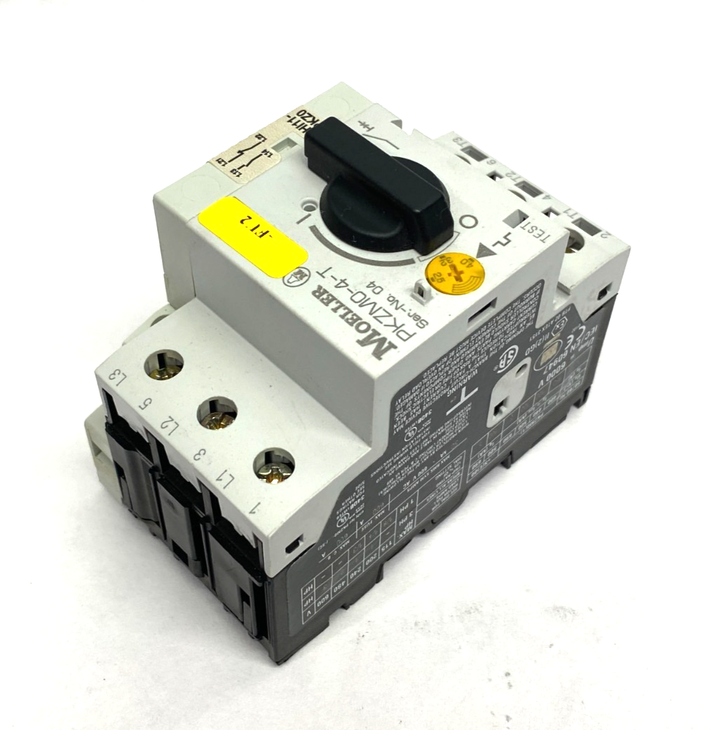 Moeller PKZM0-4-T Transformer-Protective Circuit Breaker 3-Pole w/ NHI11-PKZ0 - Maverick Industrial Sales