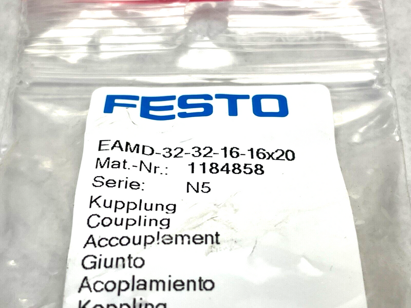 Festo EAMD-32-32-16-16X20 Quick Coupling 1184858 - Maverick Industrial Sales