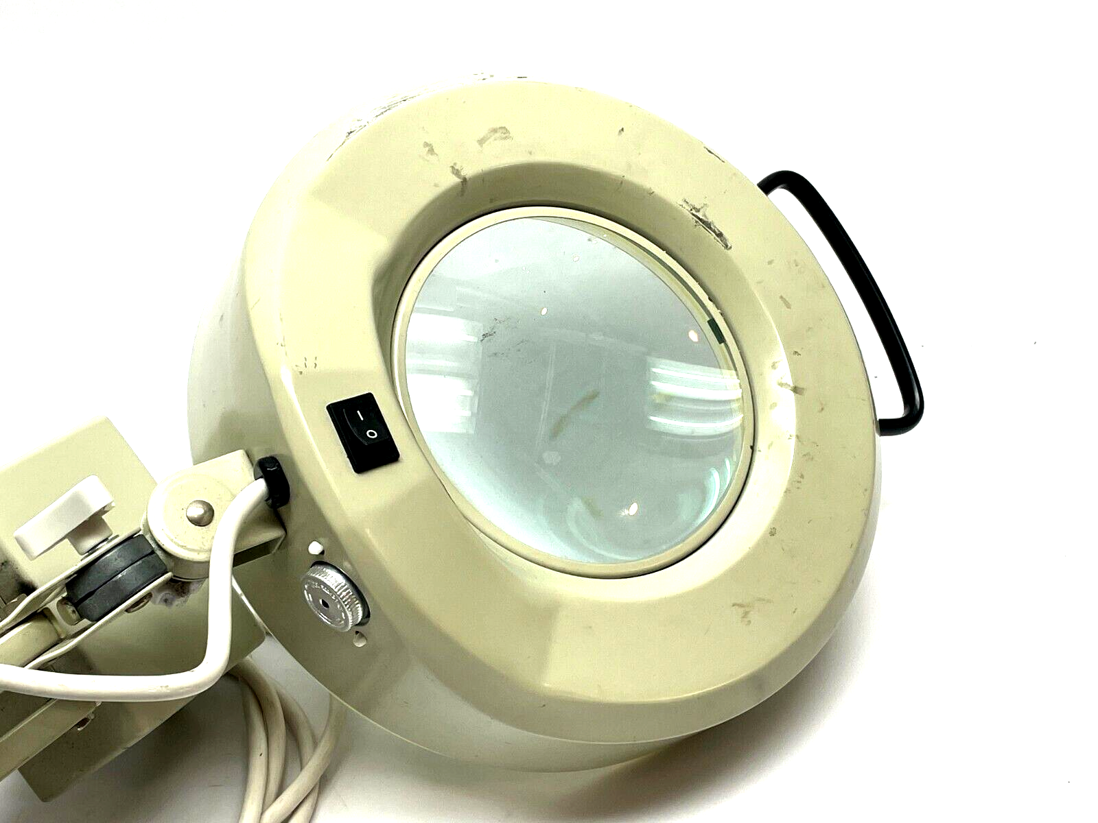 Luminaire LTS120-30-WHITE Swing Arm Clamp on Fluorescent Magnifying Task Light - Maverick Industrial Sales
