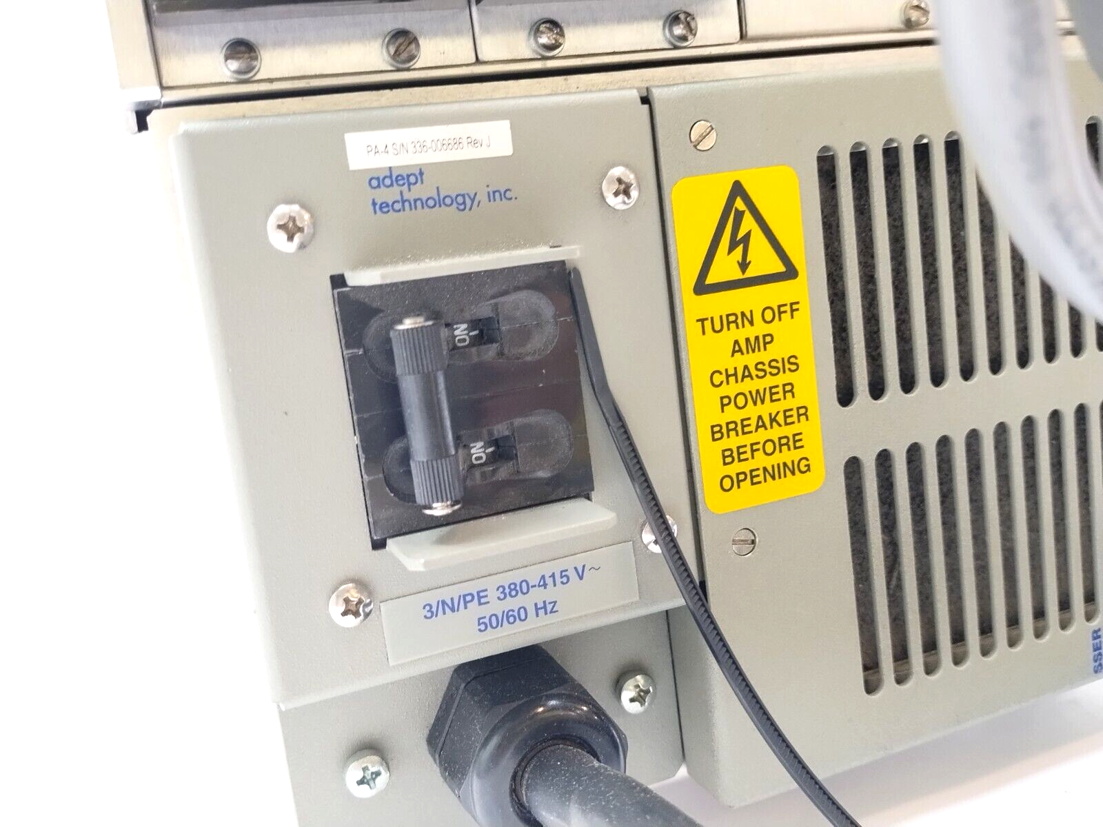 Adept 30336-31000 Rev J PA-4 Robot Power Amp & Controller 415V 15A EJI AWCII AVI - Maverick Industrial Sales