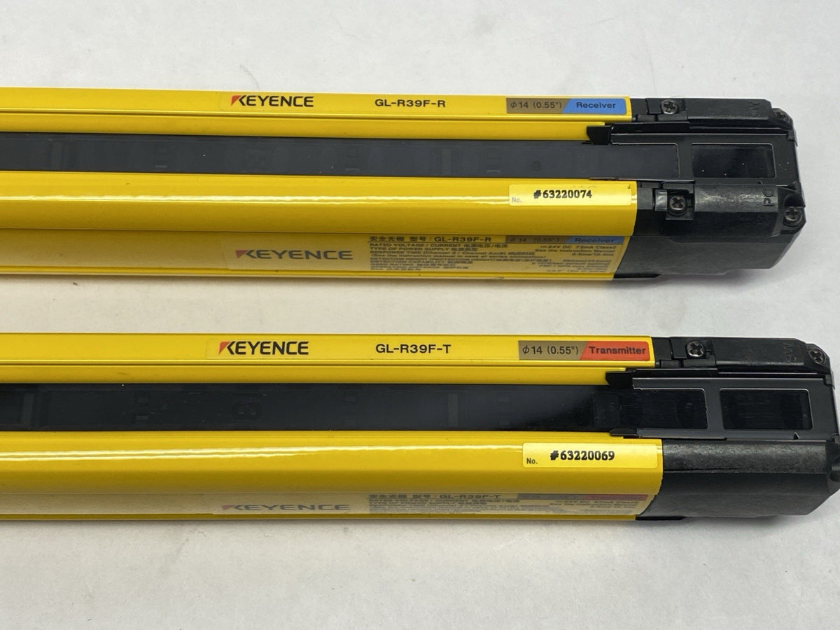 Keyence GL-R39F Safety Light Curtain Set Finger-Protection Type 39 Optical Axes - Maverick Industrial Sales