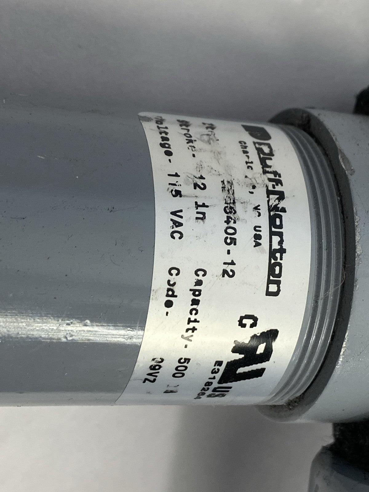 Duff Norton SP86405-12 Linear Actuator 12" Stroke 500lb 115V - Maverick Industrial Sales