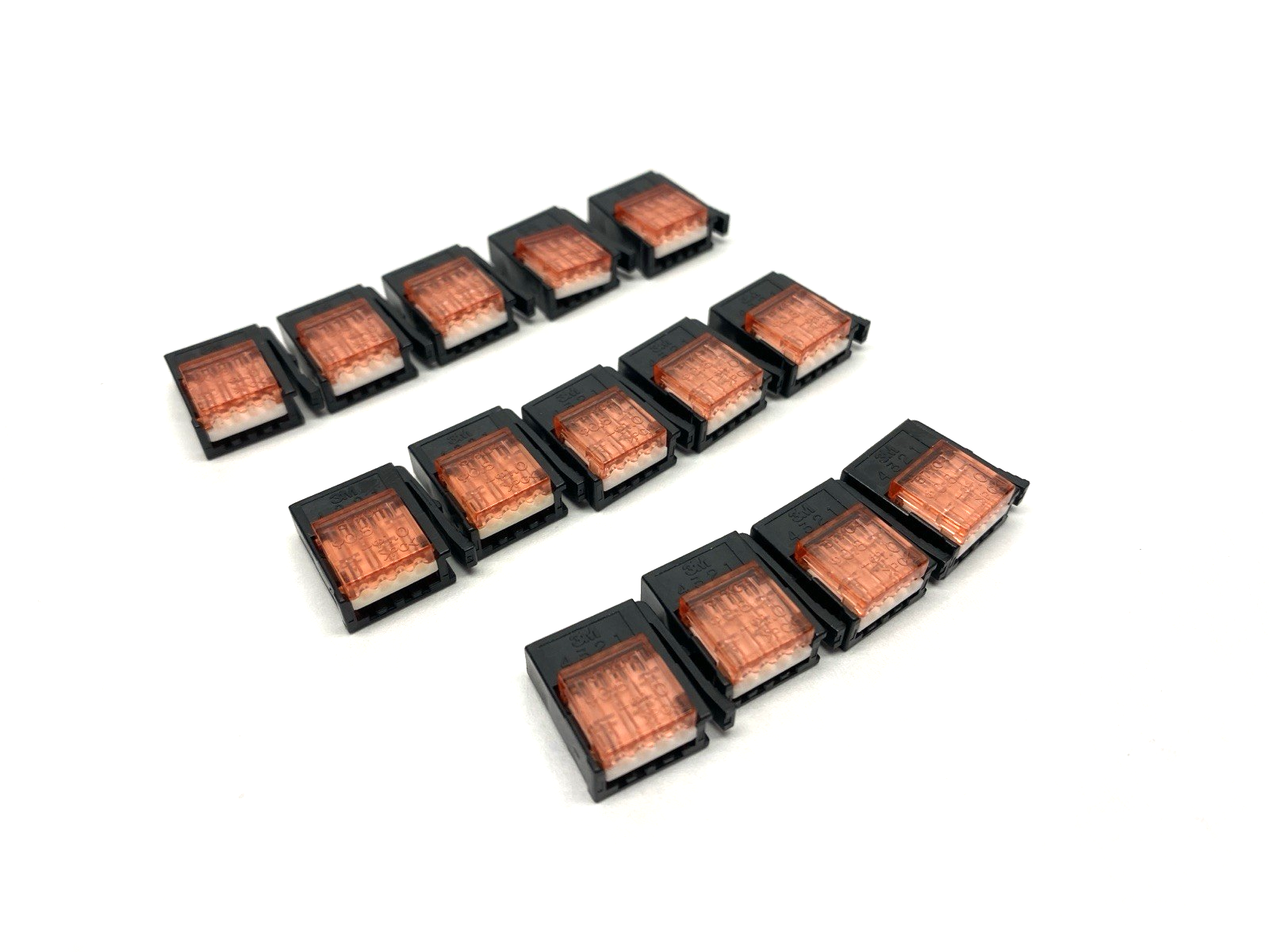 3M 37104-3101-000 FL Red Mini-Clamp Plug Connector 4-Pin 24-26 AWG LOT OF 14 - Maverick Industrial Sales