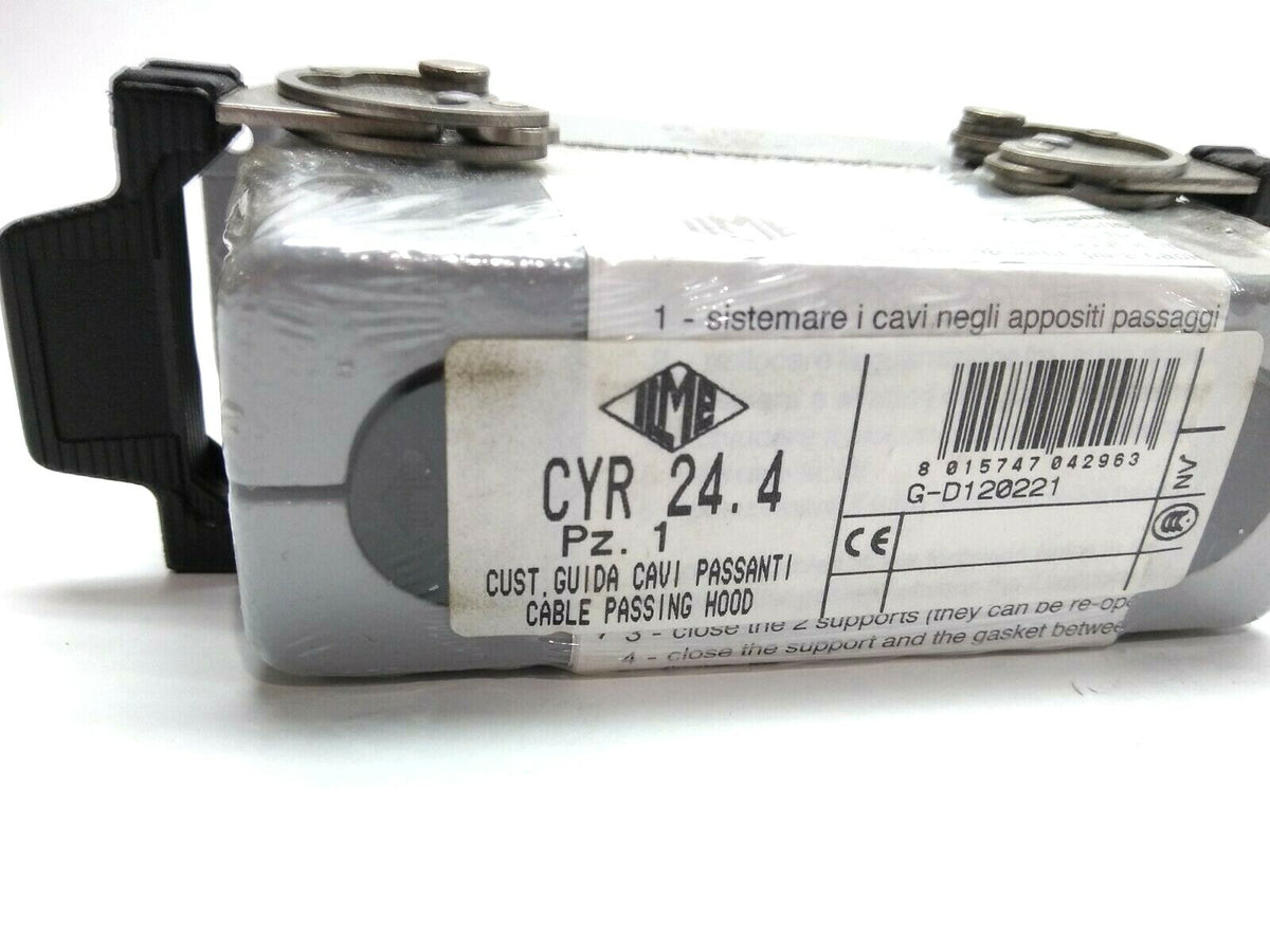 CYR24.4 , CHI 24 | ILME CYR24.4 Rectangular Connector Housing Base Cable Passing Hood with CHI 24 - New - Maverick Industrial Sales