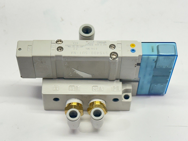 SMC SY5400-5U1-NA Solenoid Valve 5-Port w/ 5-Port Manifold Base - Maverick Industrial Sales