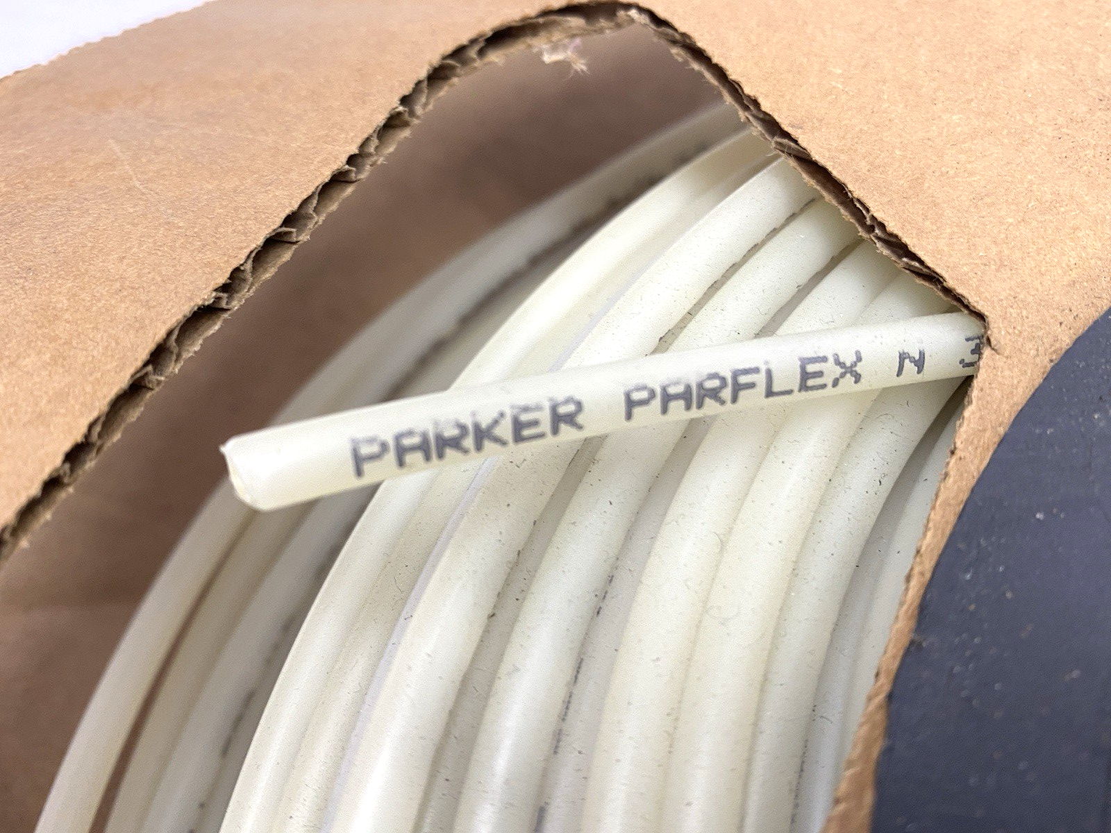 NN-3-046 | Parker Nylon Tubing .096" ID 3/16" OD LOT OF 210' - New – Open box - Maverick Industrial Sales