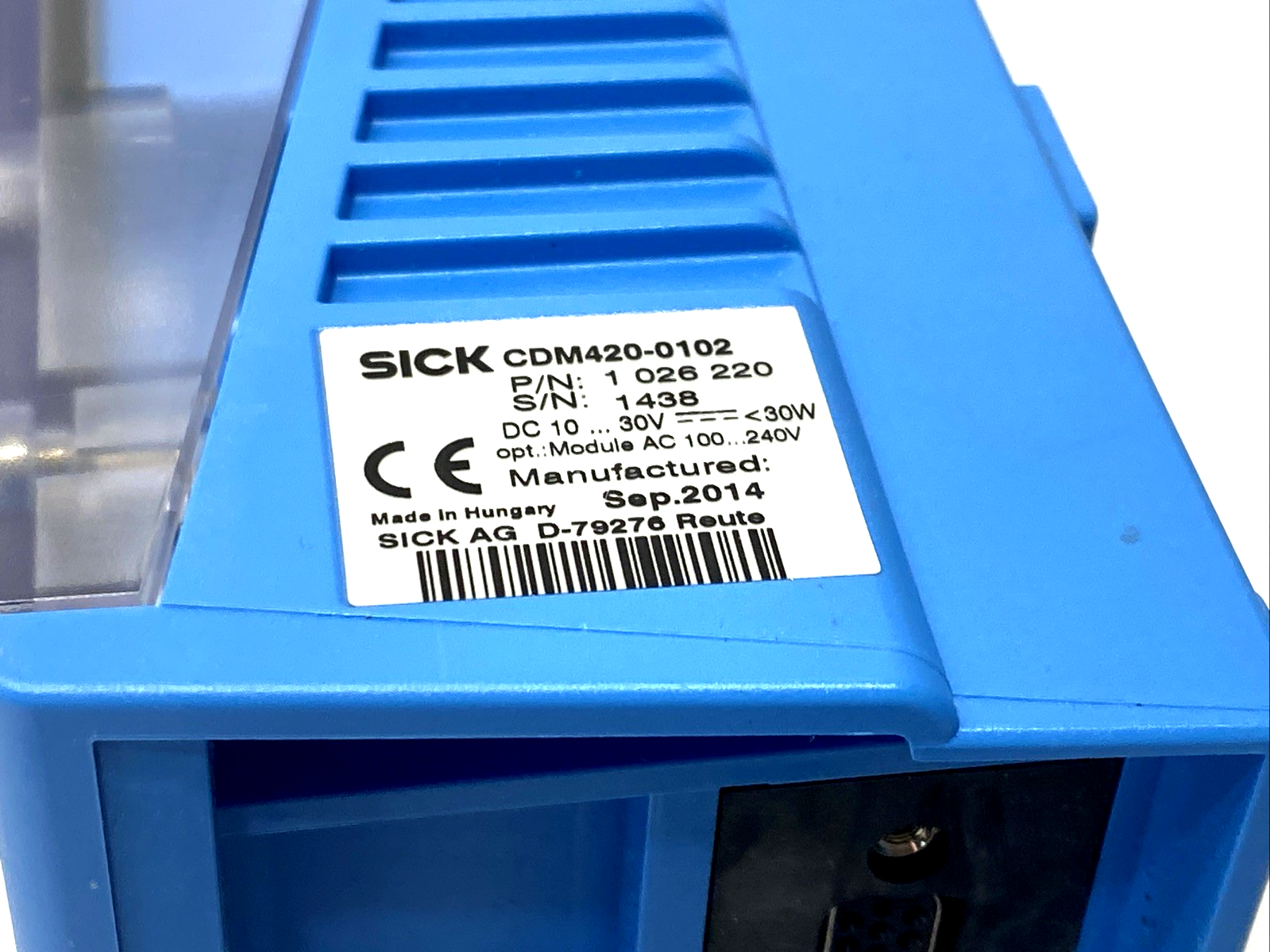 Sick CDM420-0102 CDM Junction Box/Power Supply CLV6xx, DB15 DB9, 1026220 - Maverick Industrial Sales
