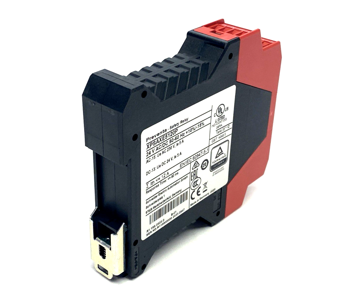 Schneider Electric XPSAXE5120P Stop And Switch Monitoring Safety Module 24V - Maverick Industrial Sales